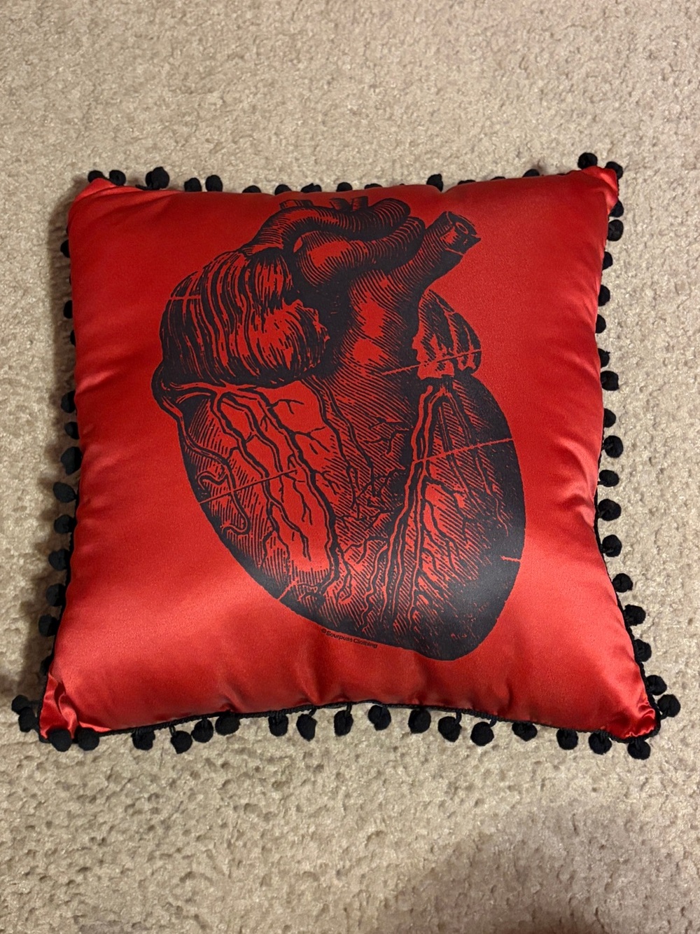 Sourpuss Clothing Anatomical Heart Pillow